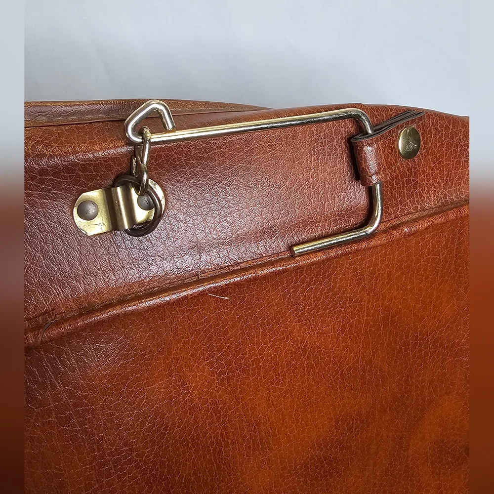 Scovill Cognac Faux Leather Garment Bag